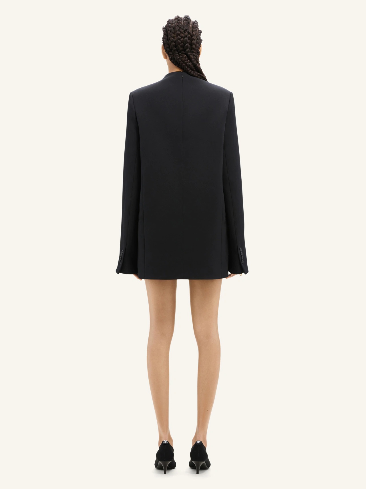 Courrèges Front-zipped Cut-out Mini Dress In Black