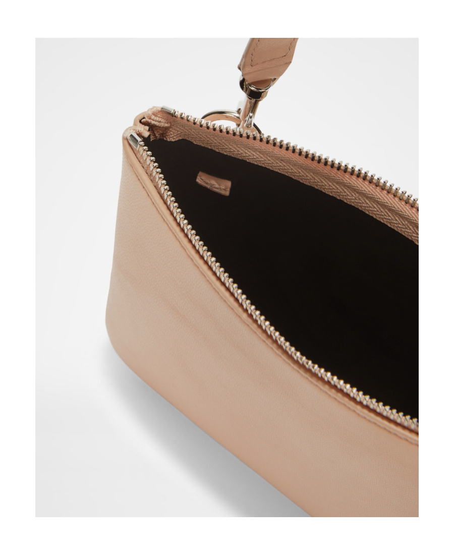 Jil Sander Mini Leather Crossbody Bag In Nude