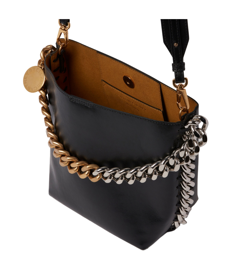 Stella Mccartney Frayme Bucket Bag In Black