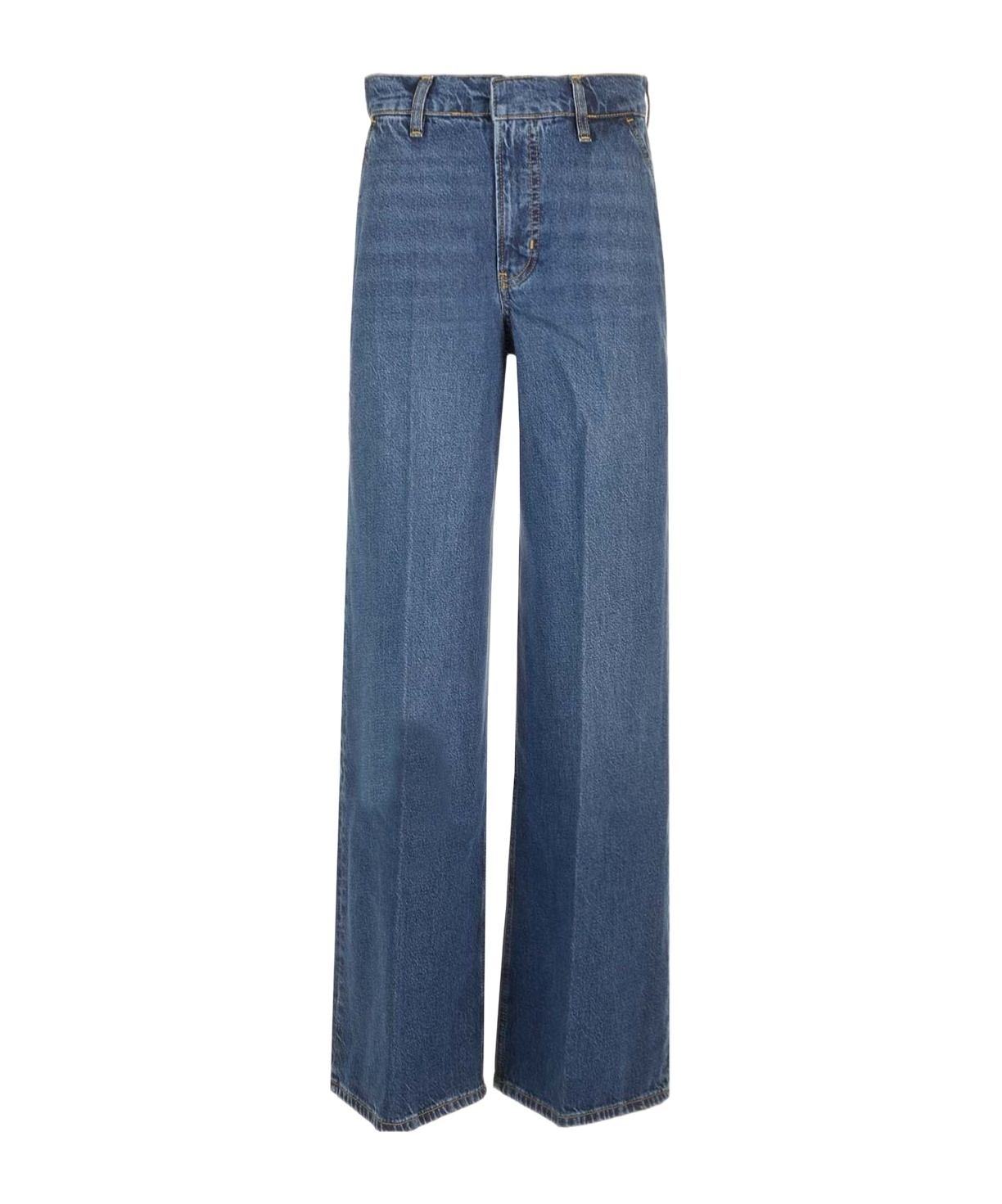 Frame Belt-loop Jeans In Blue