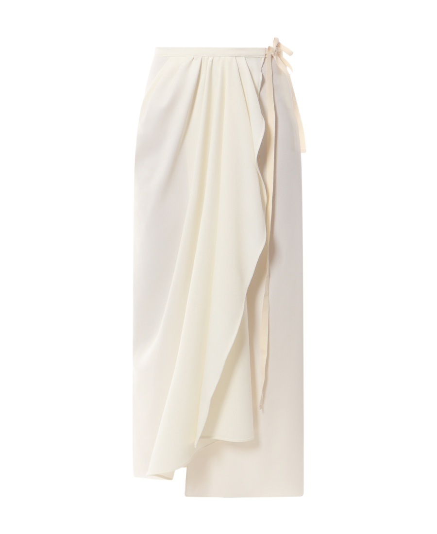 MM6 MAISON MARGIELA TIE-FASTENED DRAPED MIDI SKIRT