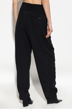 Attico High Waist Casual Pants In Black