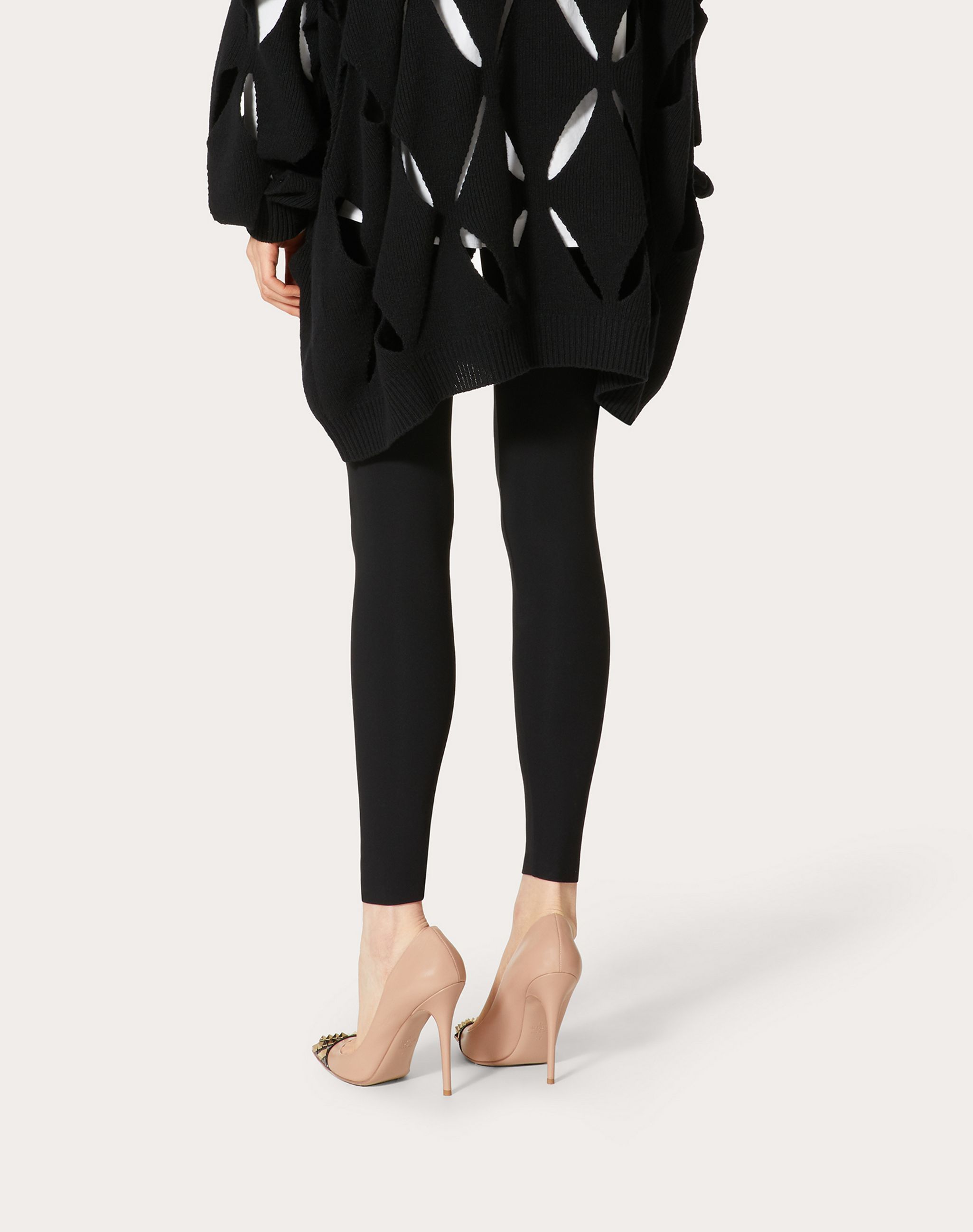 Valentino Logo Waistband Leggings In Black