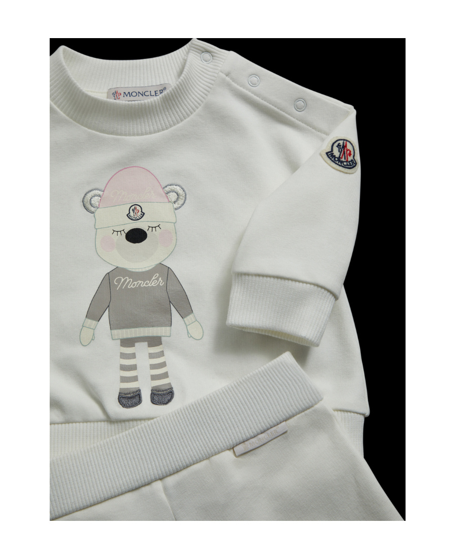 Moncler Teddy Bear-print Tracksuit Set In White