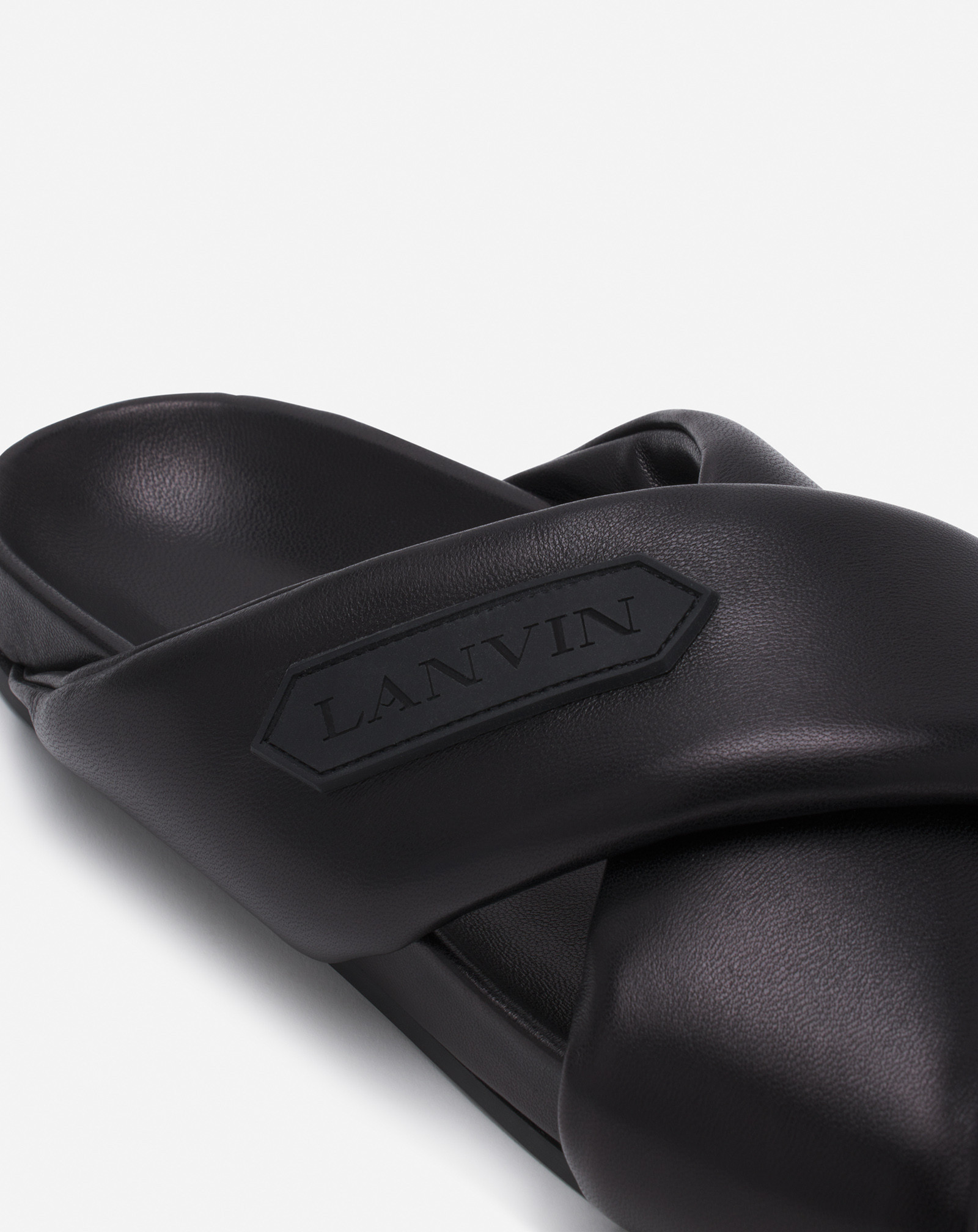 Lanvin Criss Cross Sandal In Black