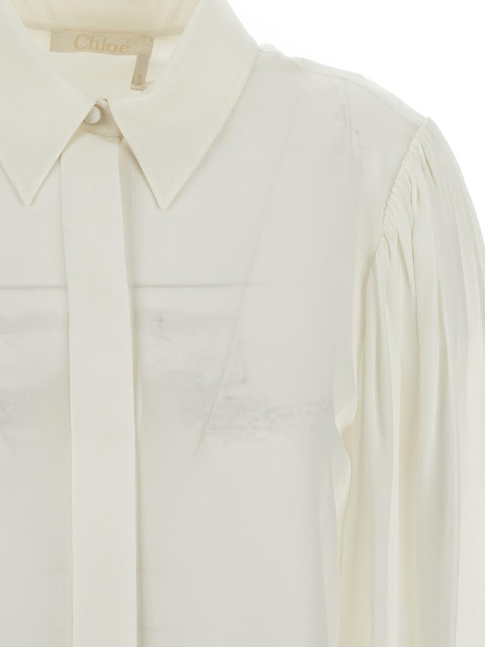 Chloé Long-sleeved Shirt In White