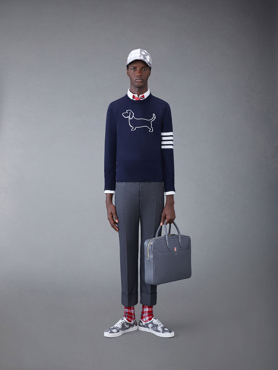 Thom Browne Jersey "hector" In Black