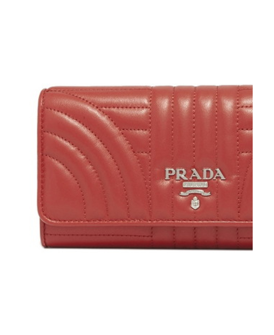 Prada Logo Wallet In Brown