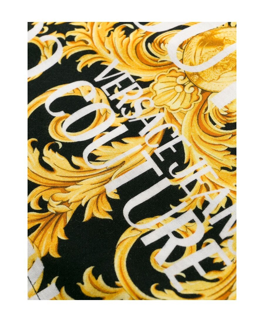 Versace Jeans Logo Printed T-shirt In Multicolor