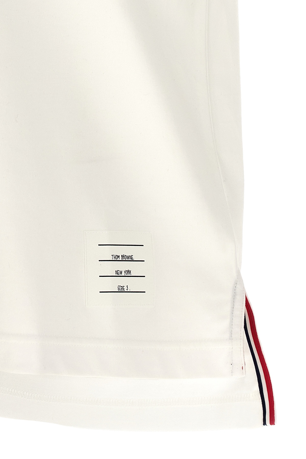 Thom Browne Rwb Knit Trim T-shirt White In White