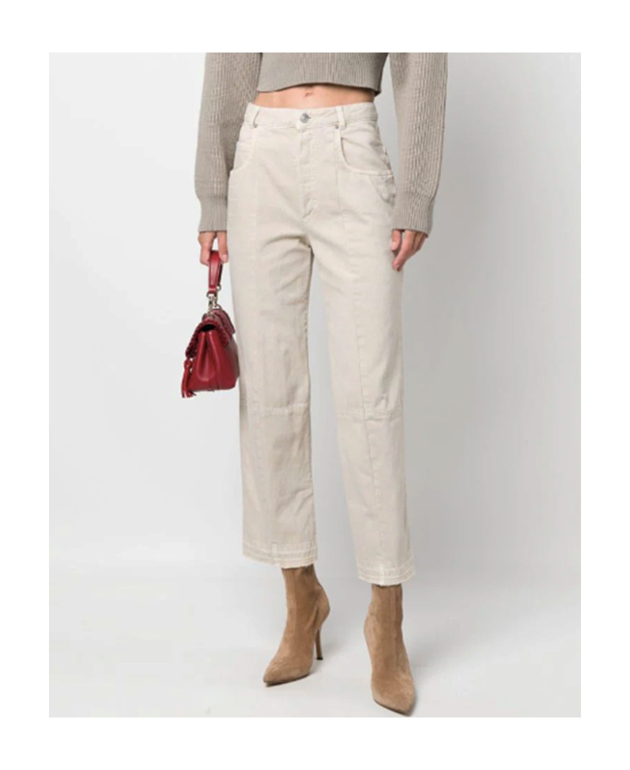 ISABEL MARANT BELT RING DENIM TROUSERS