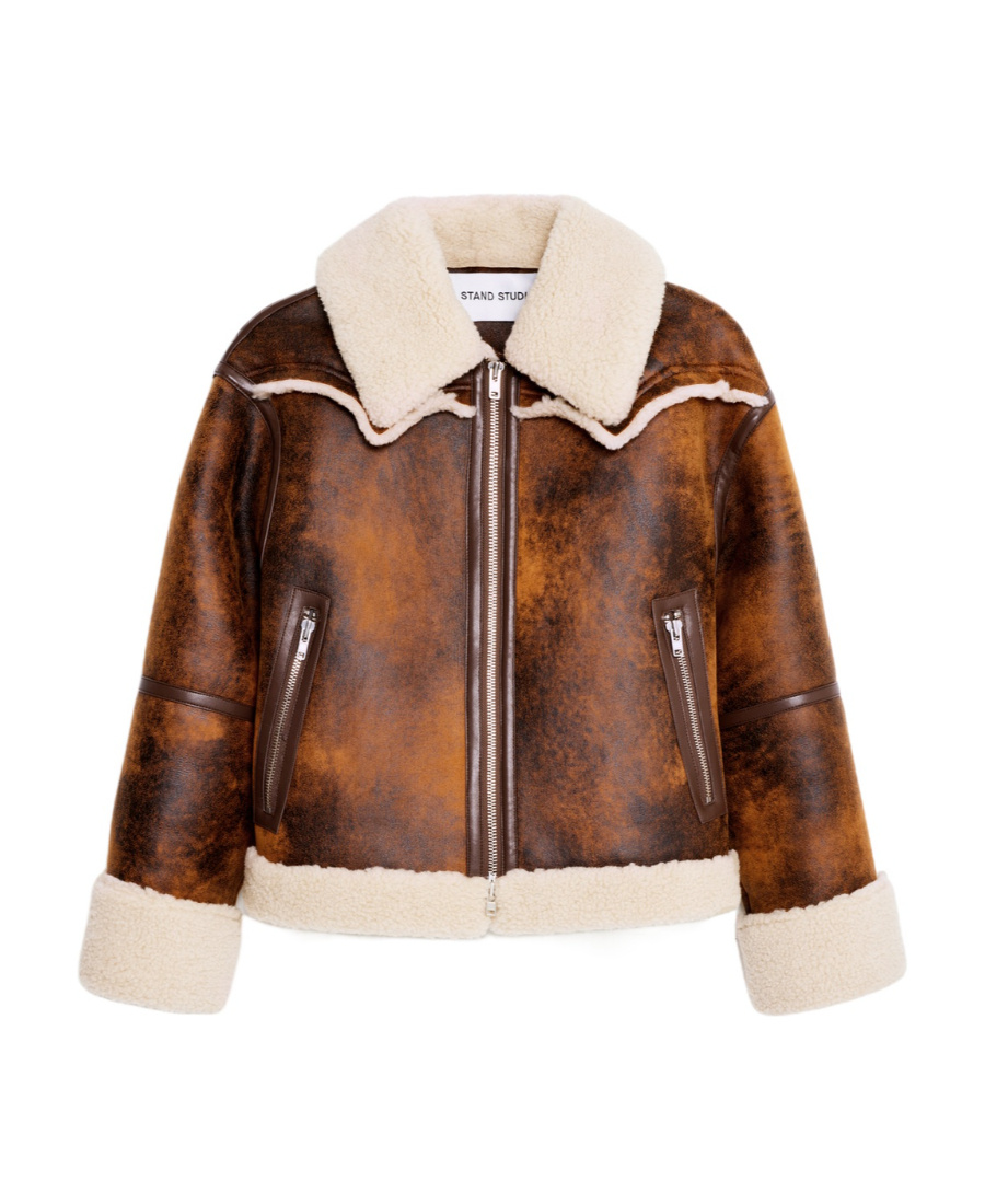 STAND STUDIO LESSIE SPLICED CASUAL JACKET