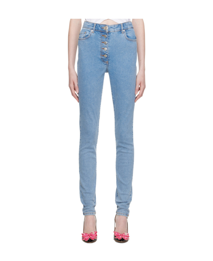 Moschino Pocket Jeans In Gray