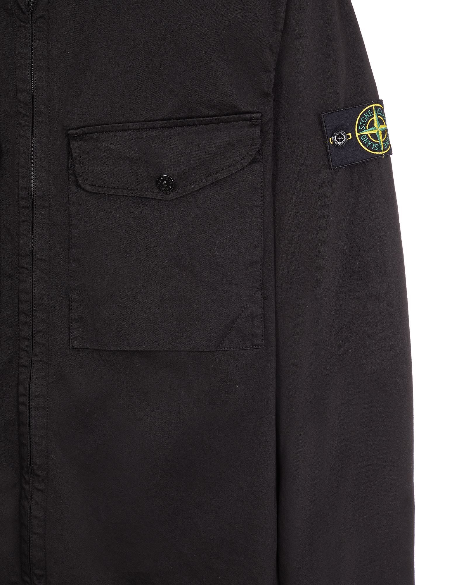 Stone Island Compass-badge Gabardine Jacket In Black