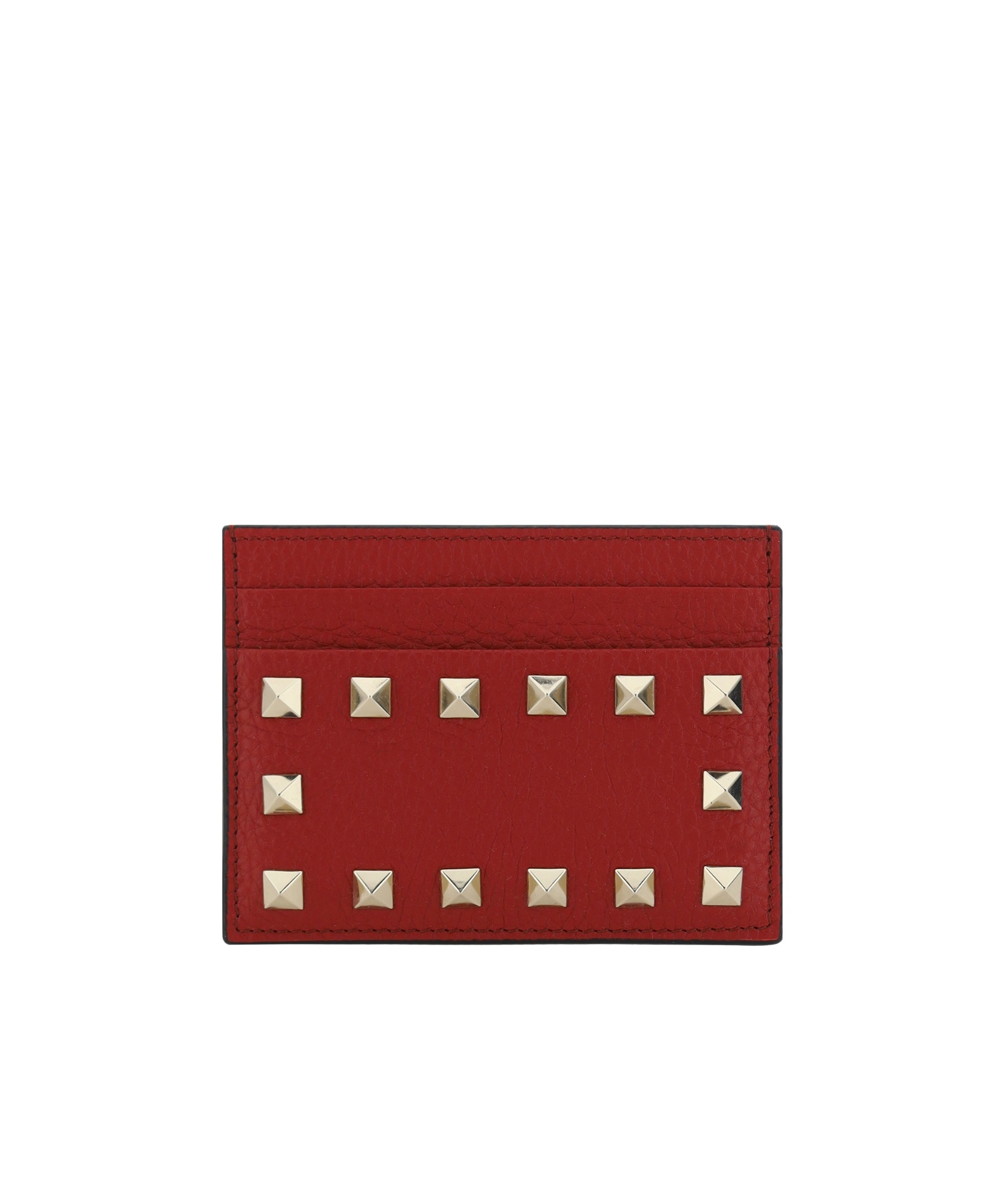 Valentino Rockstud Cardholder In Red
