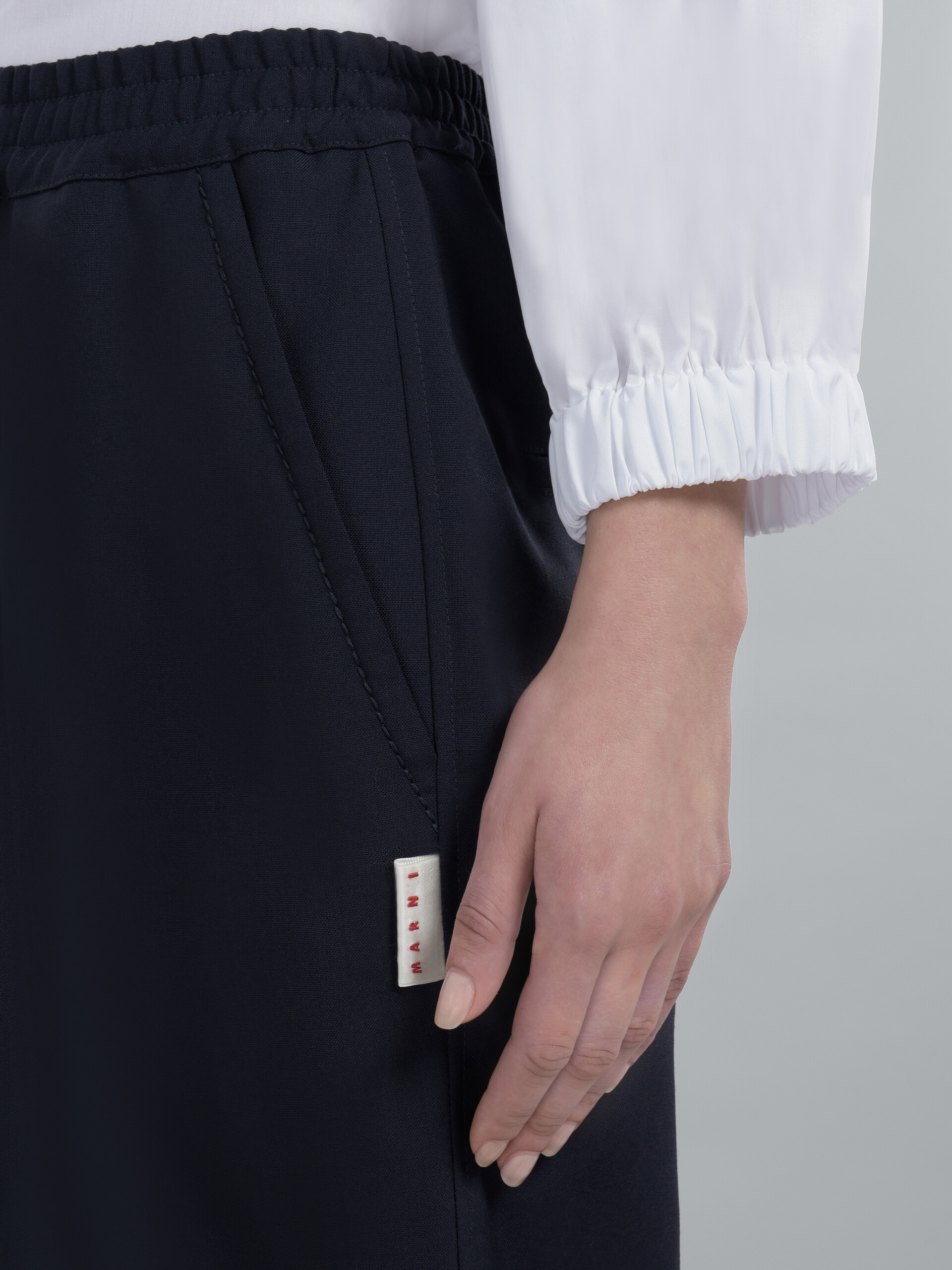 Marni Versatile Pleated Trousers Button Detail In Black