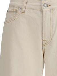 7 For All Mankind Straight Jeans With Belt Loops And Pockets In Gold