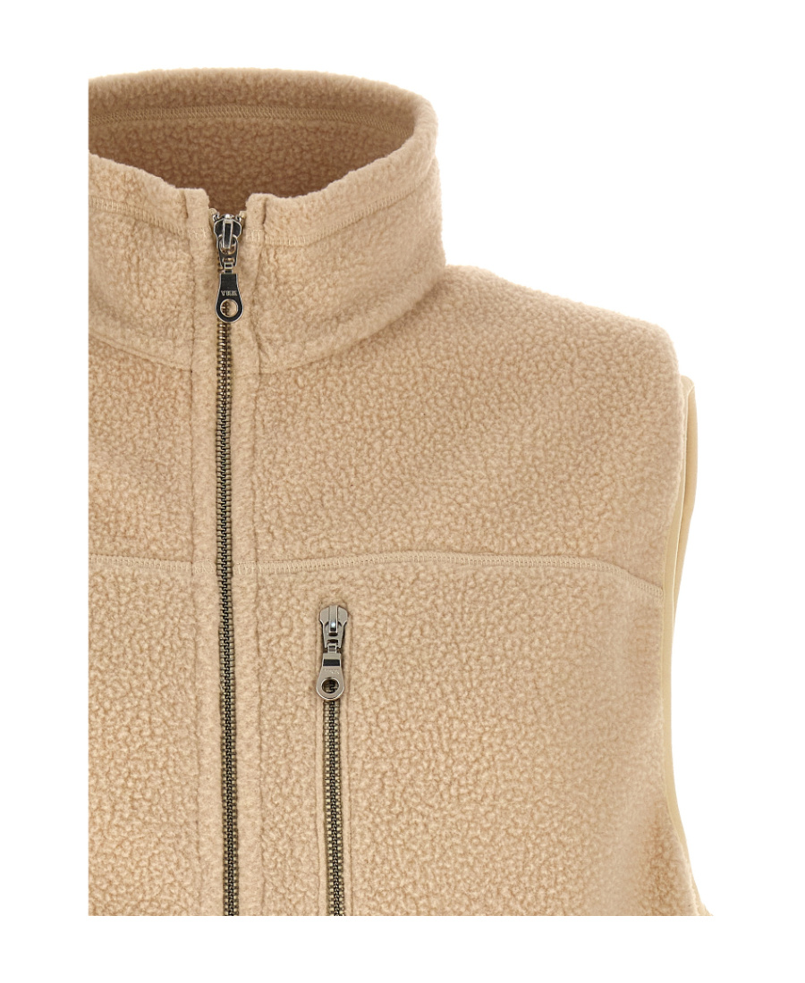 Harmony Paris Sleeveless Zipper Vest In Nude