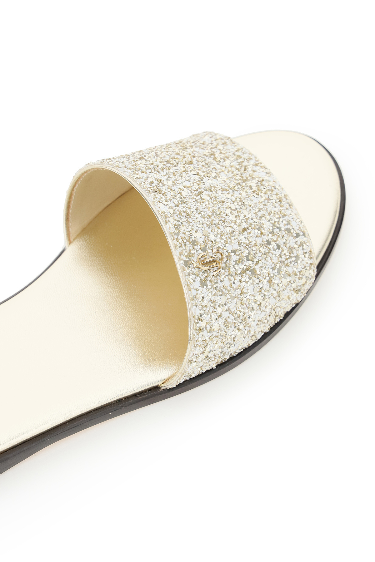 Jimmy Choo Logo Flip-flops In White
