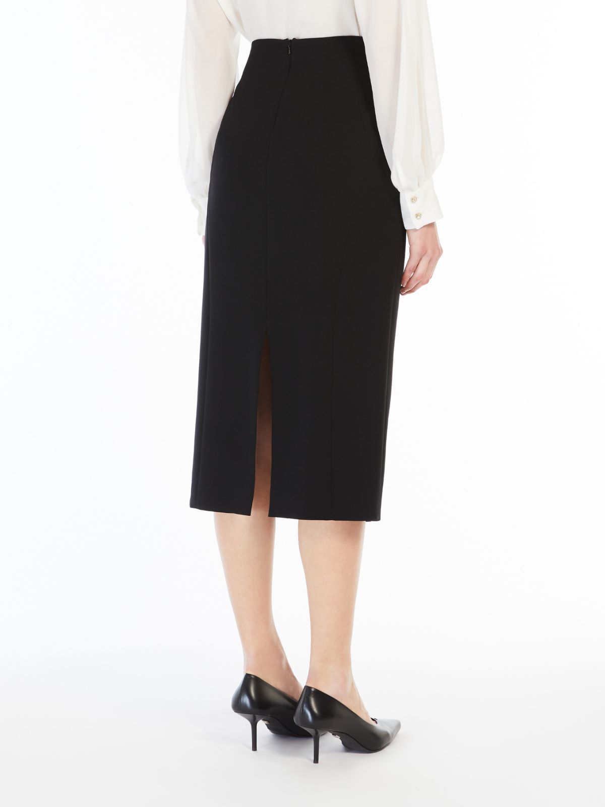 Max Mara Flash Woven Midi Skirt In Black