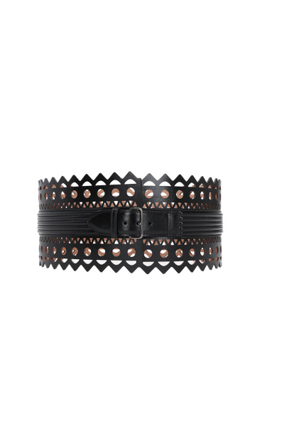 Alaïa Vienne Edition 1992 Corset Leather Belt In Black