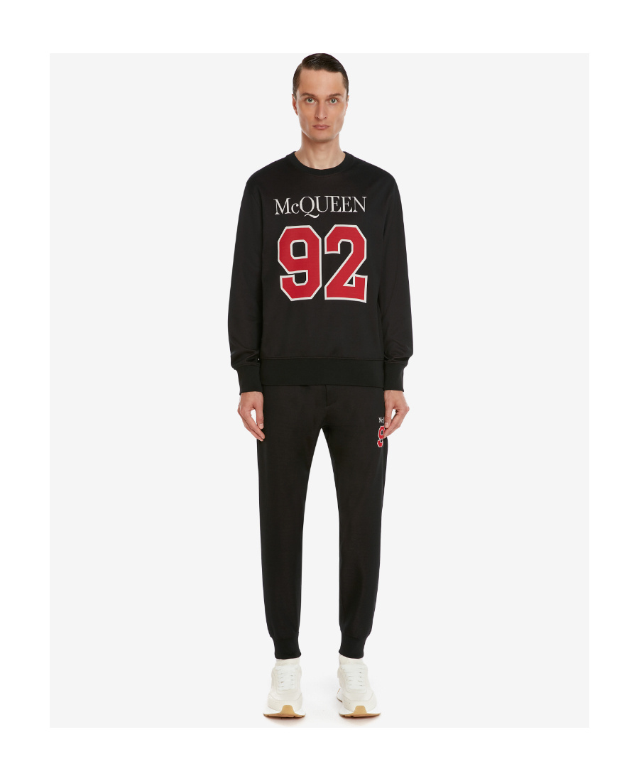 Alexander Mcqueen Logo-print Track Pants In Black
