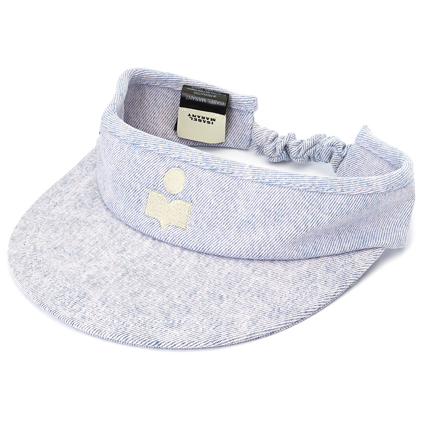 Isabel Marant Logo-embroidered Denim Visor Cap In Gray