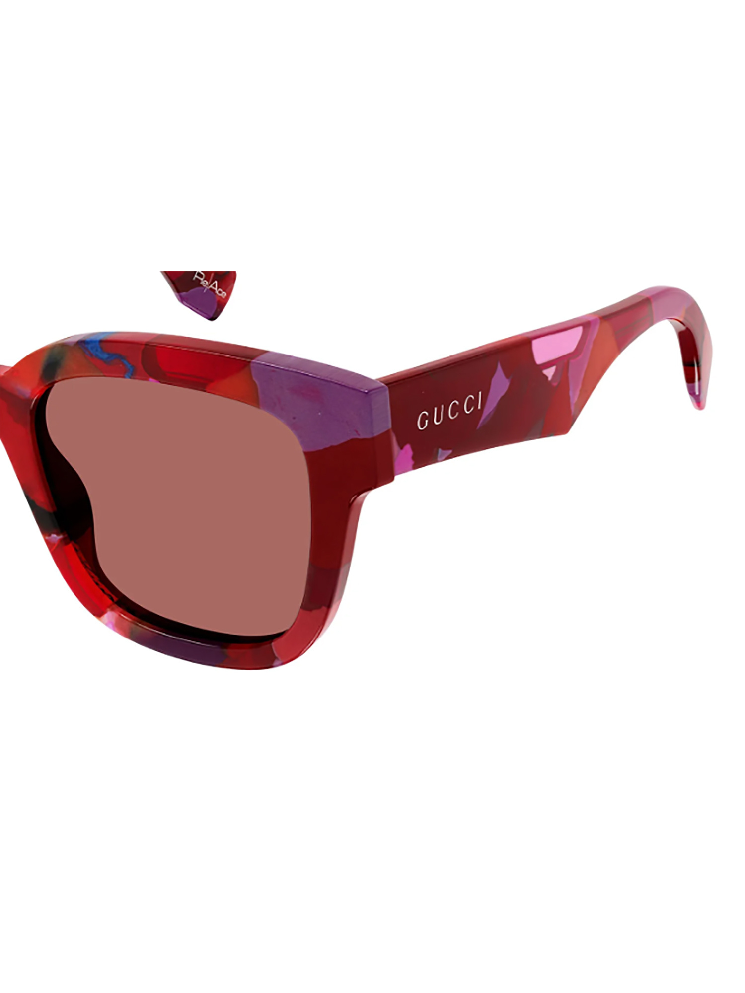 Gucci Tortoiseshell Square-frame Sunglasses In Red