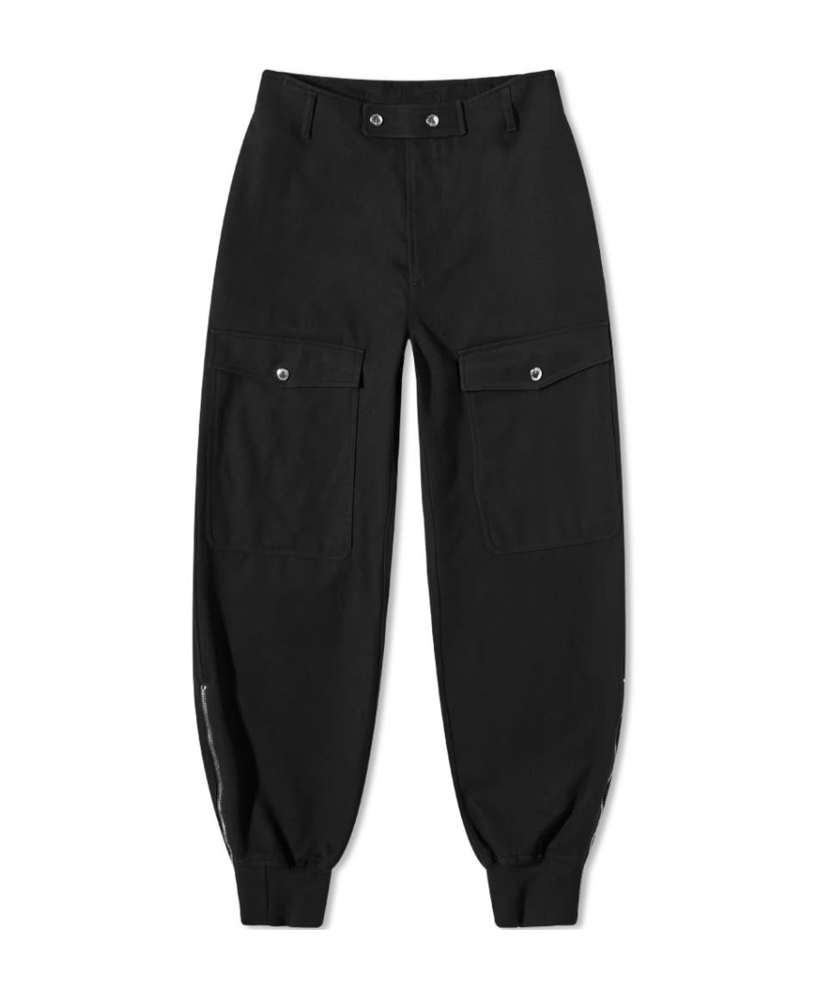 Alexander Mcqueen Rear Buckle-detail Trousers In Black