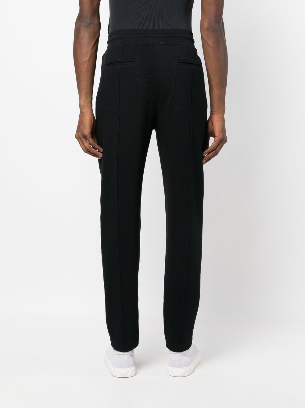 Brunello Cucinelli Interlock Jersey Pants For Men In Black