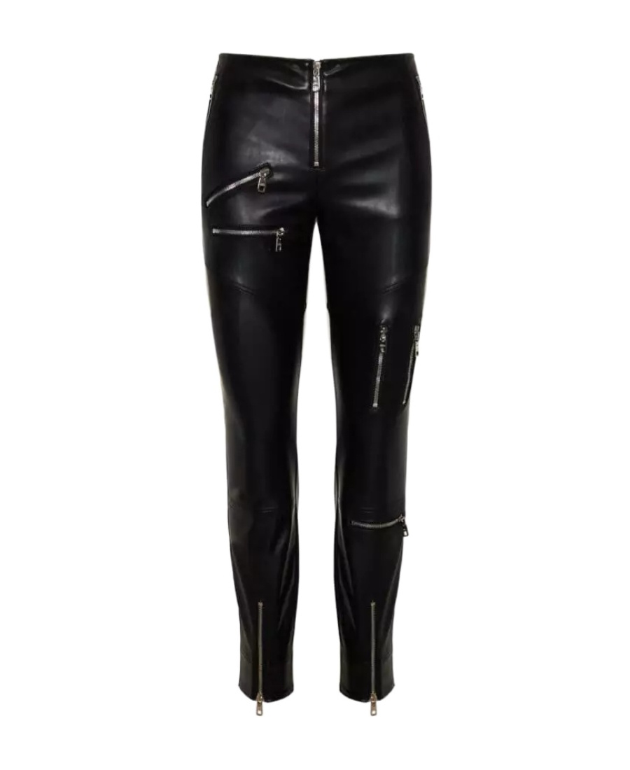 Dolce & Gabbana Panelled Faux-leather Leggings In Black