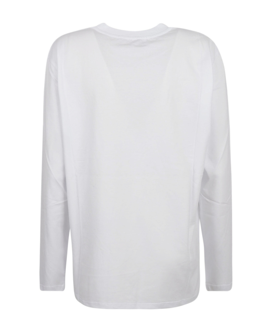 Msgm Long-sleeved T-shirt In White