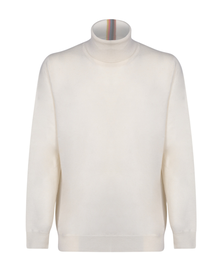 Paul Smith Roll-neck Cashmere Jumper In White