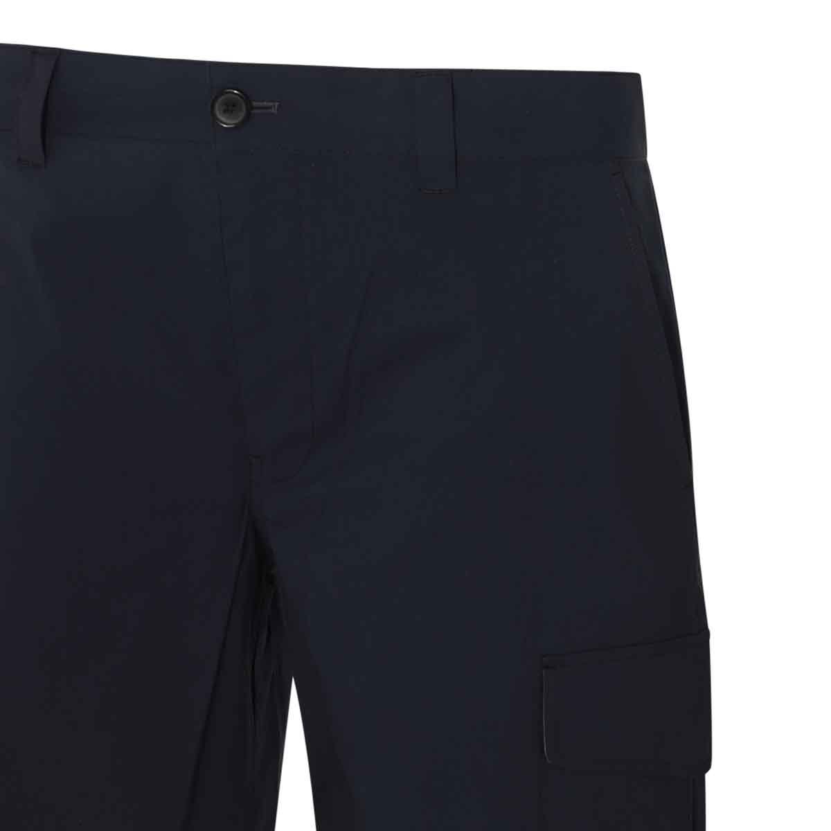 Ps By Paul Smith Mid-rise Cargo Shorts In Black