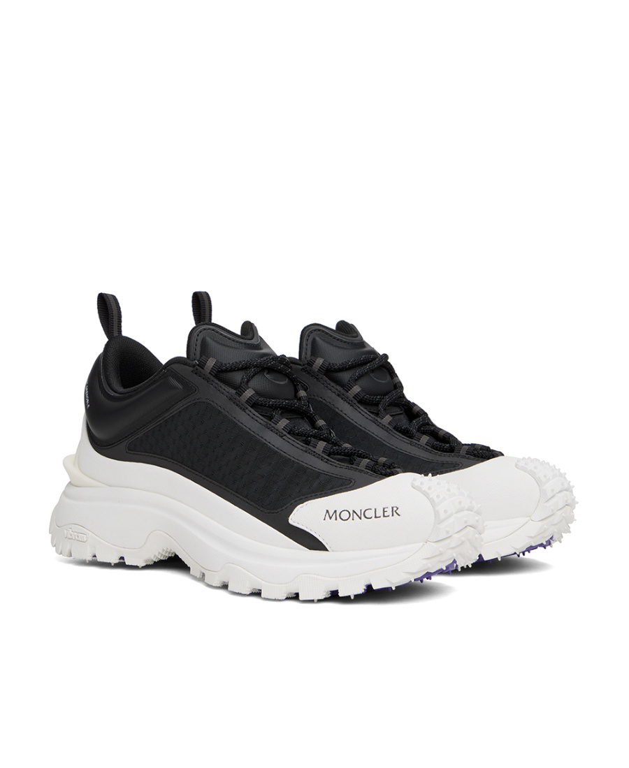 Moncler Ssense Exclusive Black & White Trailgrip Lite Sneakers In Black
