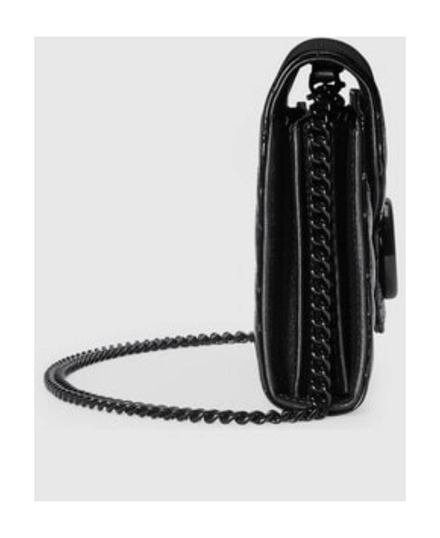 Gucci Double G Matelassé Leather Shoulder Bag In Black