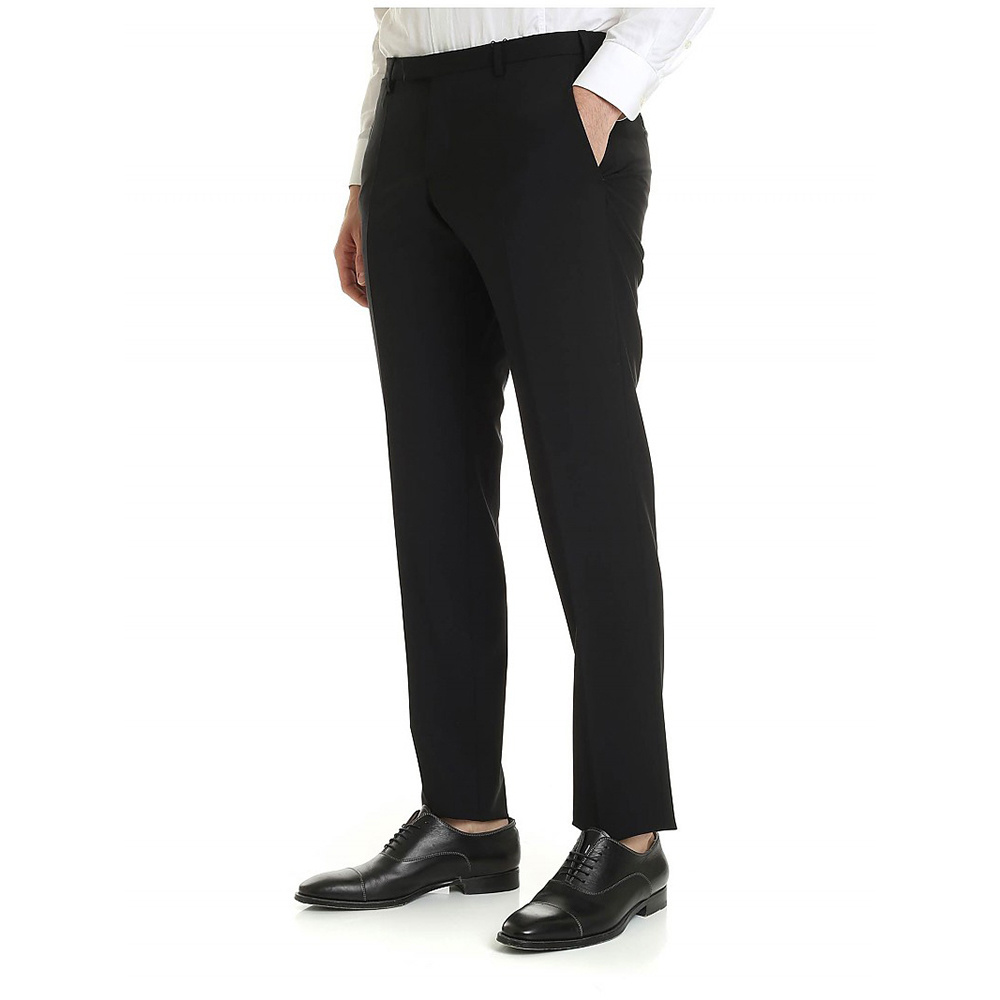 Emporio Armani Straight Casual Pants In Black