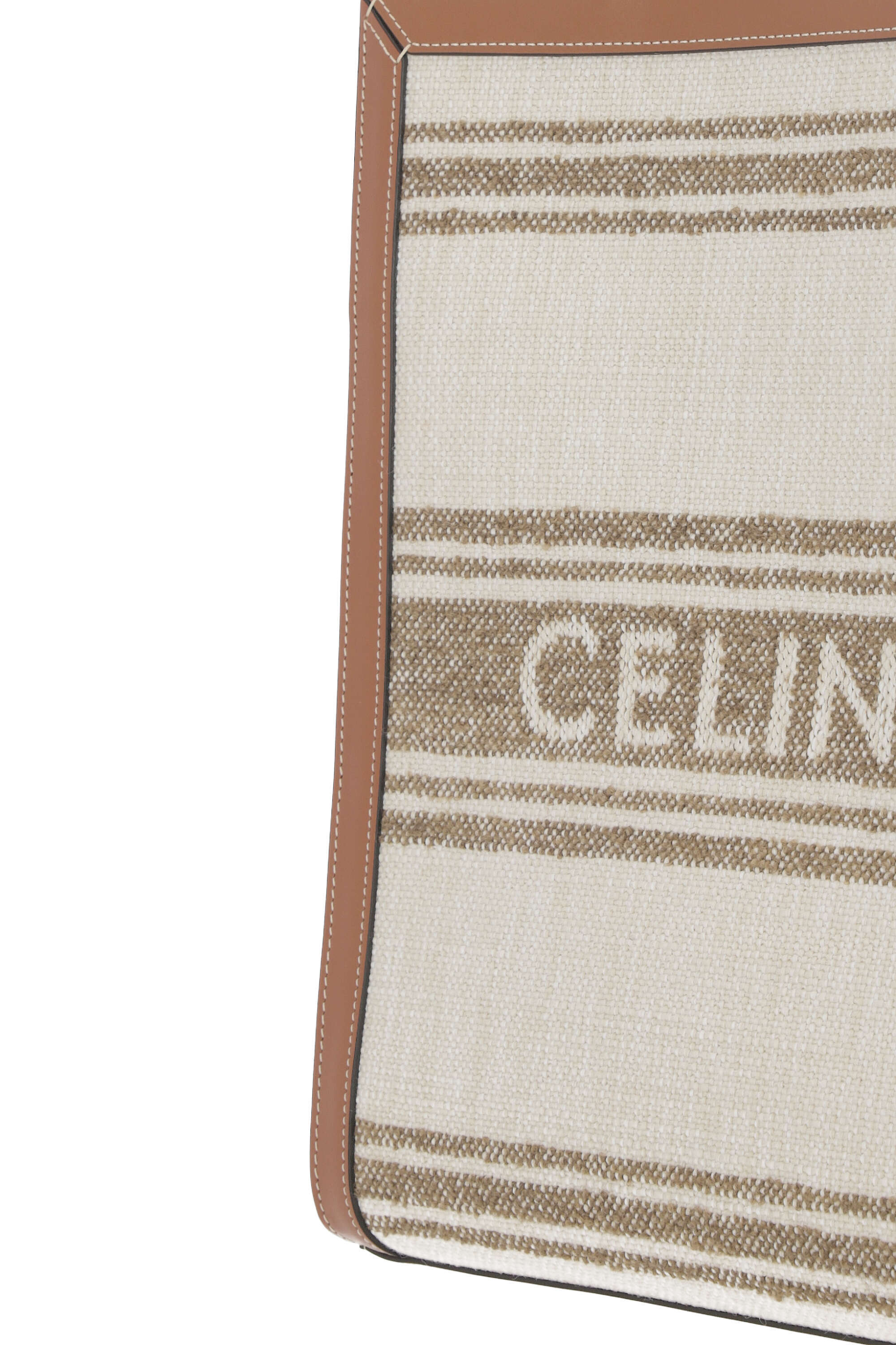 Celine Logo Handbag In Nude