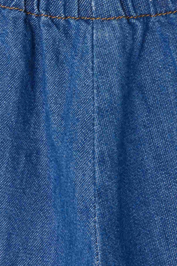 Bonpoint Dandy Elastic-waist Denim Trousers In Blue