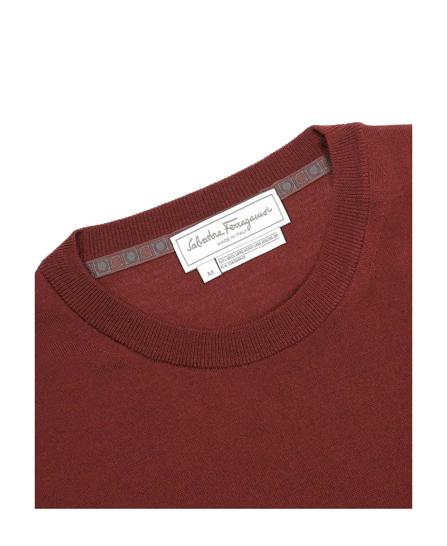 Ferragamo Round-neck Sweater In Red