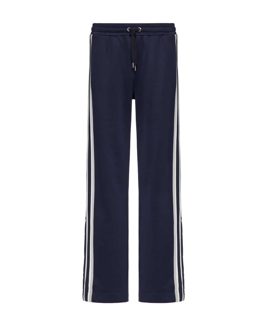 Valentino Vlogo Signature-patch Track Pants In Blue