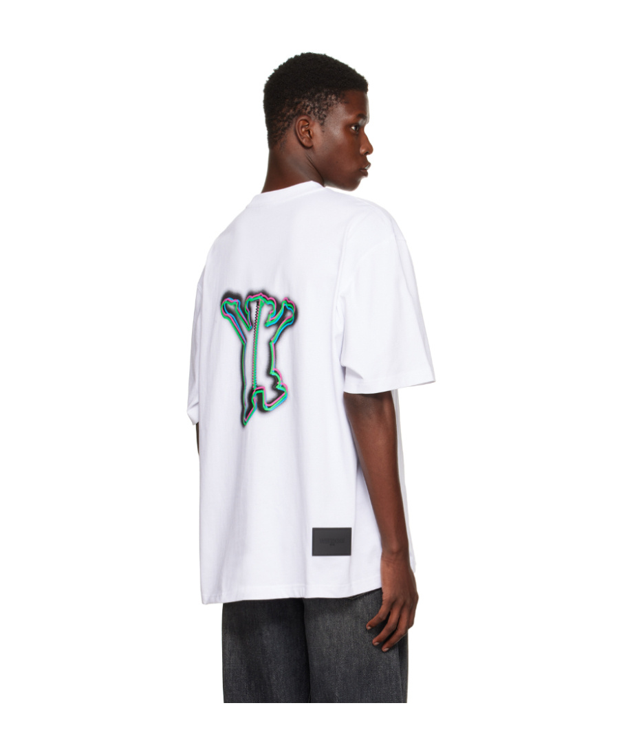 We11 Done Logo Print Oversized T-shirt In White