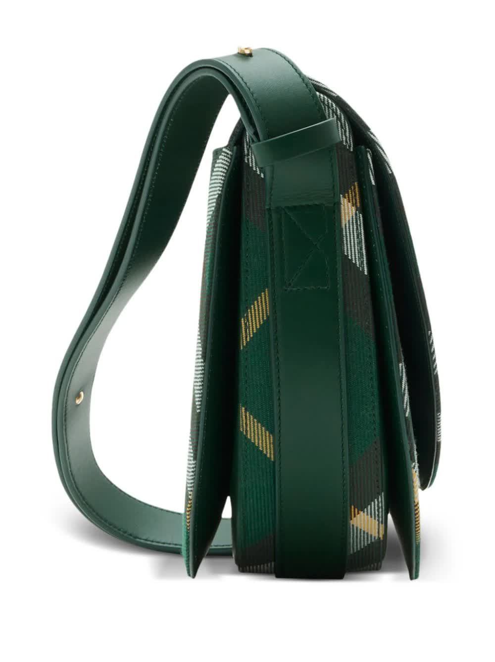 Burberry Medium Rocking Horse Leather Bag In Green