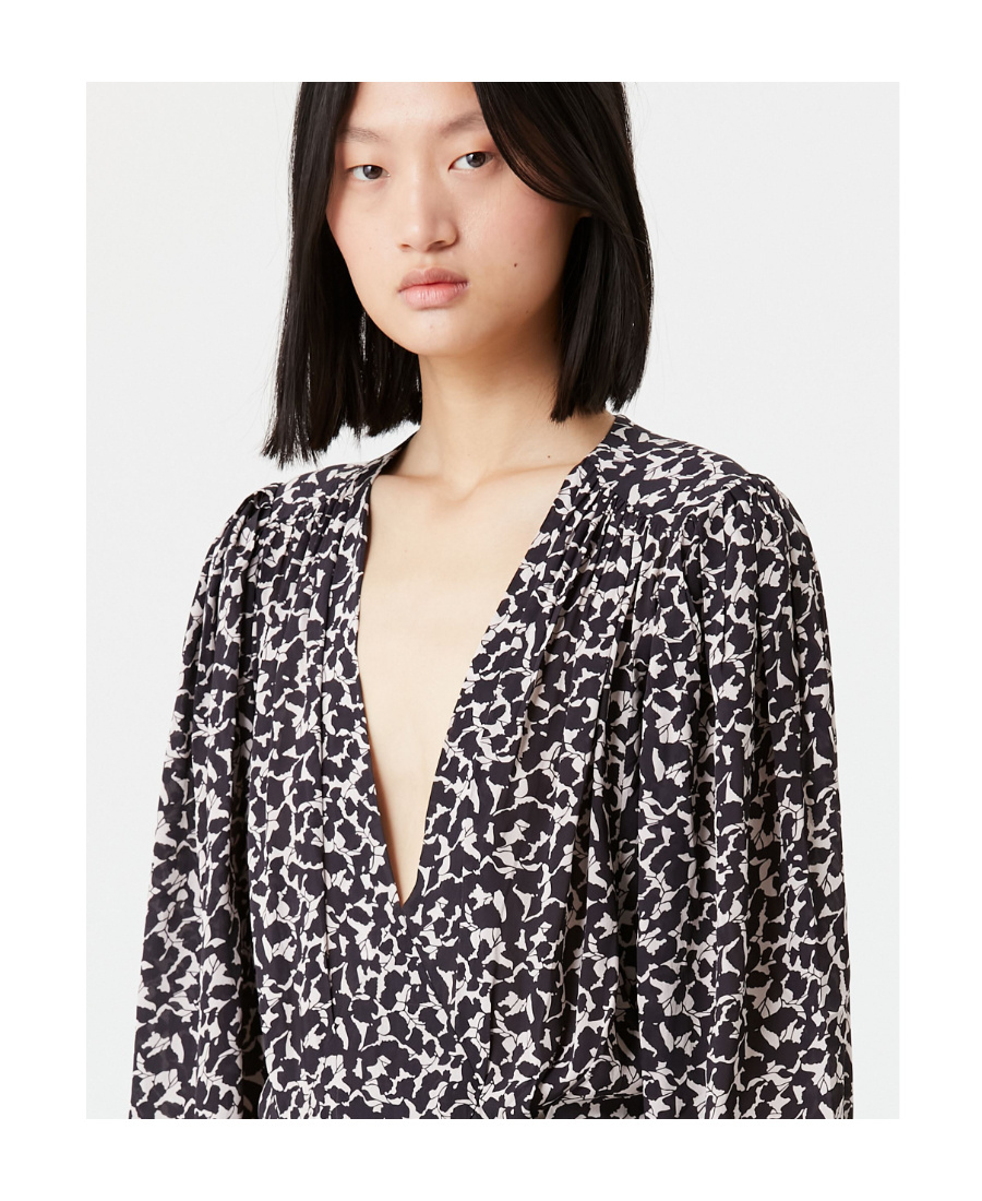 Isabel Marant Étoile Arone Patterned Dress In Black