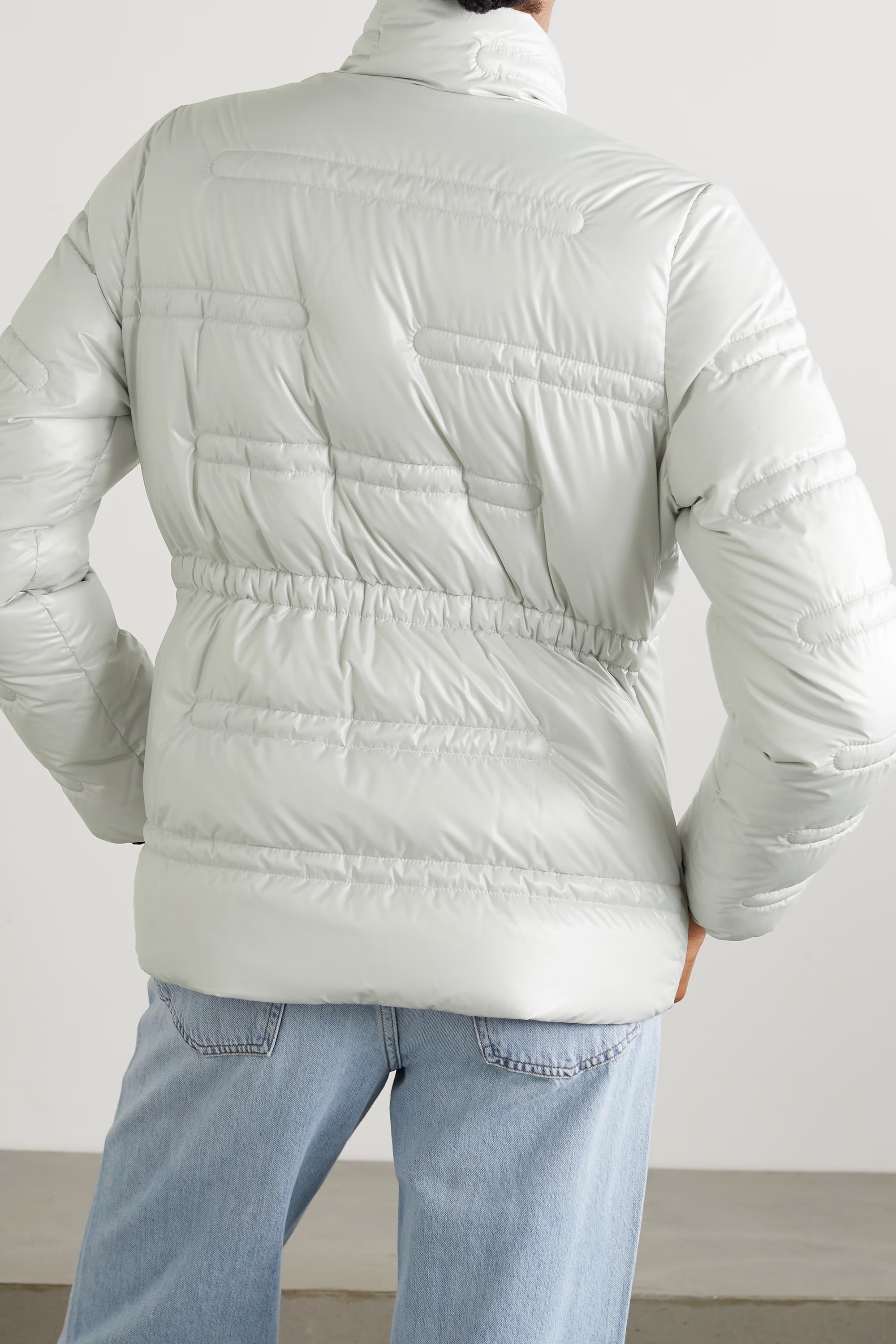 Moncler Tibre Quilted Down Jacket In Gray