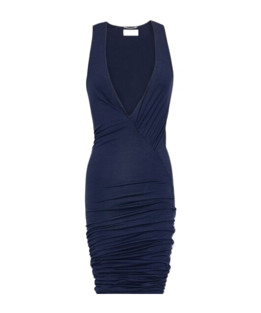Saint Laurent Abito Canotta In Jersey In Blue