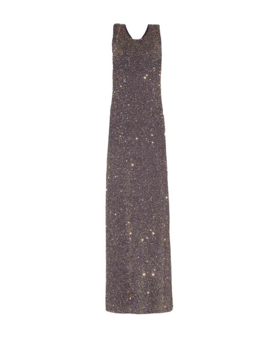 Proenza Schouler Sequin-embellished Knitted Dress In Brown