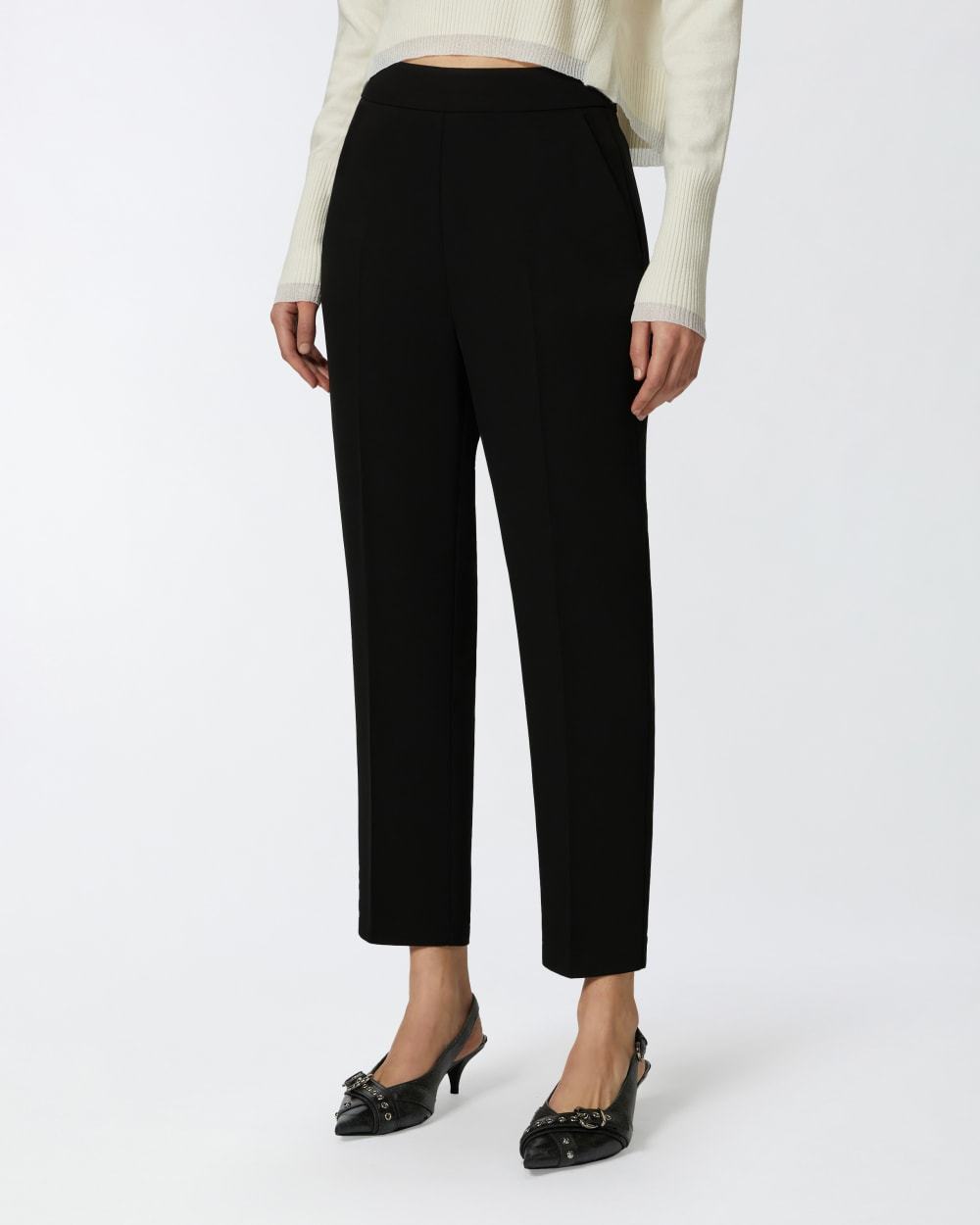 Pinko Elegant Technical Fabric Trousers In Black