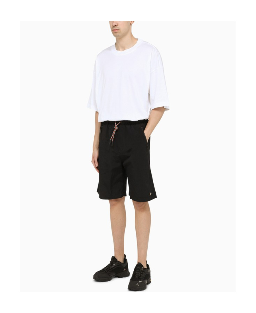Marcelo Burlon County Of Milan Colourful Cross Nylon Shorts Black Multi In Black