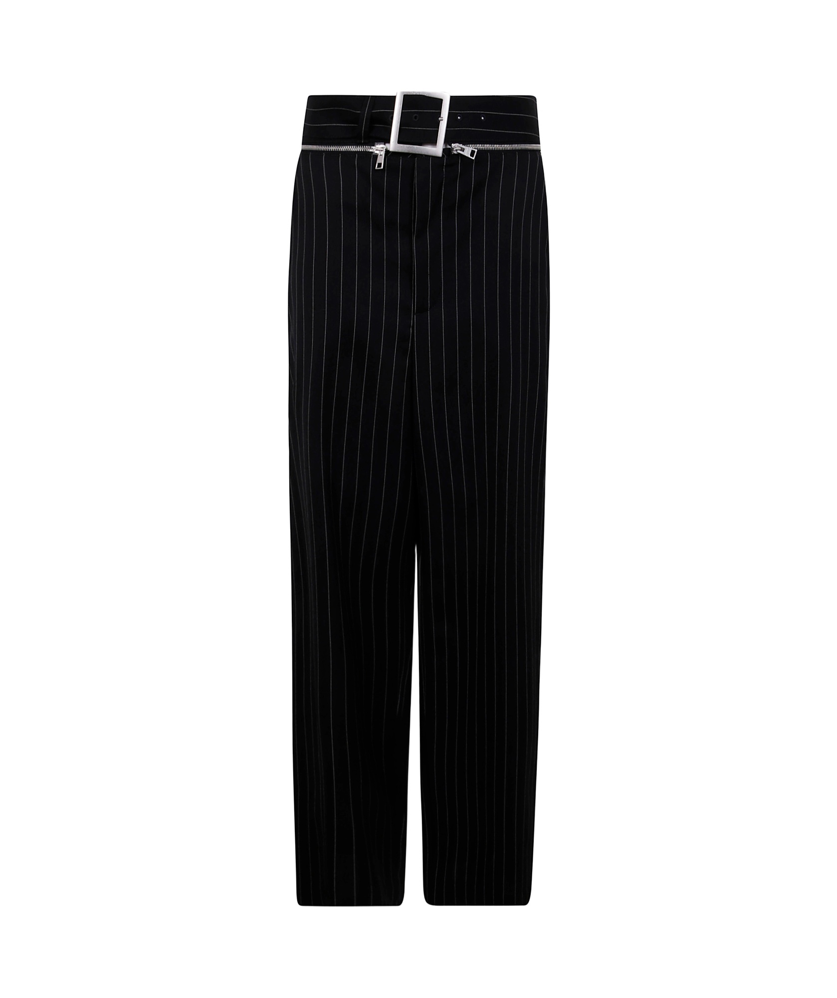 Jean Paul Gaultier Striped Casual Pants In Black